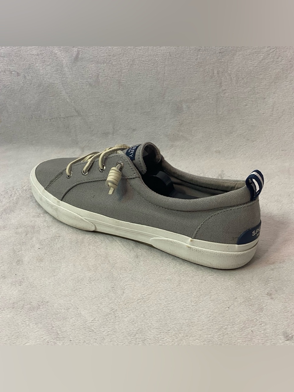 Sperry Women’s Top Sider Pier Wave Gray Low Top Sneakers STS85103 Canvas 9.5 W